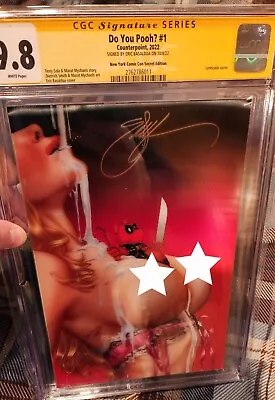 Buy DEADPOOL COMIC!! CGC 9.8! AUTOGRAPH!! Do You Pooh? Mother's Milk Red Lenticular! • 295.10£