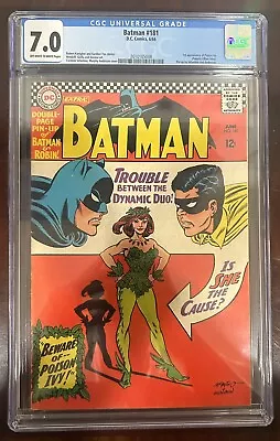 Buy Batman 181 CGC 7.0!  1966.  1st Appearance Of Poison Ivy! • 1,475.56£