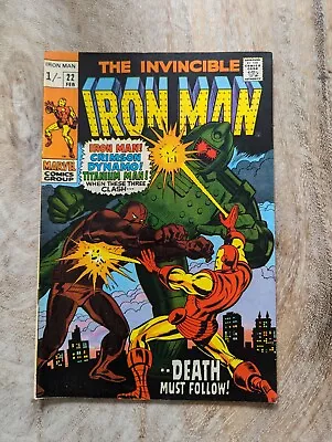Buy The Invincible Iron Man #22 Marvel 1970 • 12£