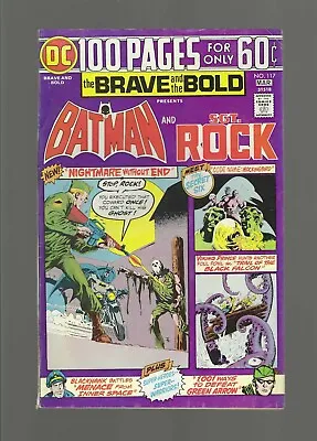 Buy Brave & The Bold #117 (DC, 1975) VF 8.0, Batman & Sgt. Rock,  60 Cent Cover • 23.30£