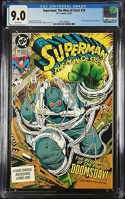Buy Superman: The Man Of Steel #18 CGC 9.0 1st Appearance Of Doomsday - 4424180004 • 38.83£
