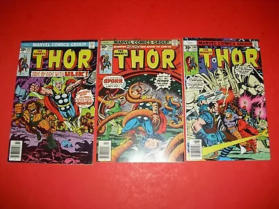 Buy Mighty Thor #253 256 & 260 All F/VF To VF- 1977! Marvel Very Fine 7.0 7.5 B395 • 11.87£