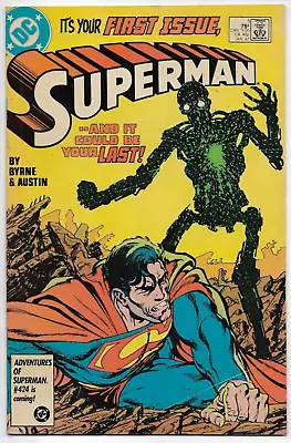 Buy SUPERMAN #1 DC Comics John Byrne Terry Austin 1987 VG • 5.25£