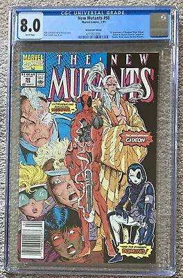 Buy New Mutants #98 Deadpool 1st Appearance 1st Print Marvel 1991 Newsstand CGC 8.0 • 271.81£