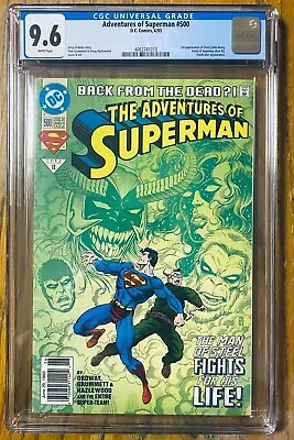 Buy Adventures Of Superman #500 CGC 9.6 WP Newsstand WP 1993 (1st Steel & Superboy) • 34.95£