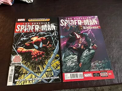 Buy Superior Spider-Man #1,33 1st App SPIDER CYBORG KARN  Edge Of Spider-verse Lot • 9.31£