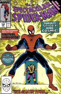 Buy Spectacular Spider-Man #158 VFNM 9.0 1989 Sal Buscema Cover Cosmic Power Spidey • 3.88£