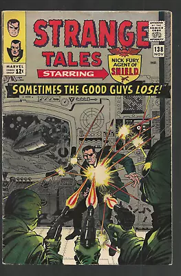 Buy 1965 Marvel-Strange Tales-#138-Sometimes Good Guys Lose-Jack Kirby-Eternity Intr • 27.18£