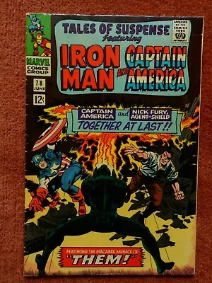 Buy Tales Of Suspense #78 - Silver Age - Iron Man & Captain America - Fine+ - Marvel • 23.26£