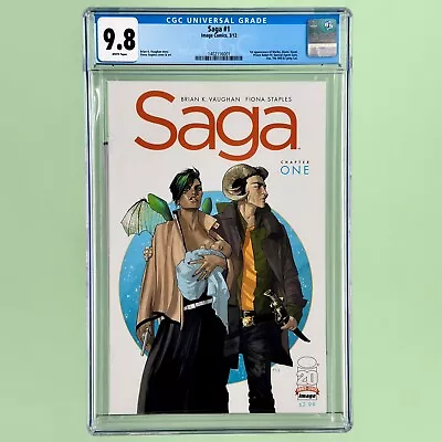 Buy Saga #1 (CGC 9.8) Image Comics 2012, 1st Print, Brian K. Vaughan, Fiona Staples • 322.29£