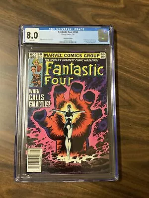 Buy Fantastic Four #244 CGC 8.0 NEWSSTAND Frankie Raye As Nova 1st Female Herald • 97.08£