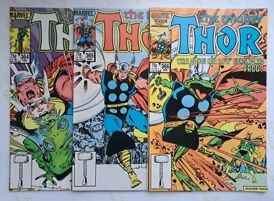 Buy THOR #364, 365, 366, 1st App THROG, Marvel Comics (1986) • 19.99£