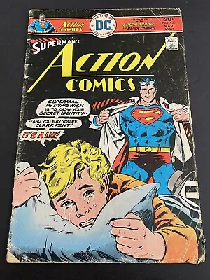 Buy Action Comics 457, Classic Suggestive NSFW Cover. Mid Grade Reader Copy DC 1976 • 7.77£