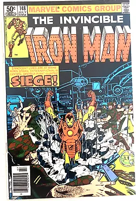 Buy Iron Man # 148.  1st Series.july 1981. Bob Layton-cover Newsstand.vfn- 7.5 • 5.99£