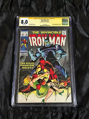 Buy Marvel 1969 Iron Man #14 CGC 8.0 VF SIGNED By Iron Man Co-Creator Larry Lieber! • 194.15£
