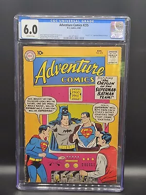 Buy Adventure Comics # 275 Cgc 6.0 Story Of 1st Superman Batman Team Up Dc  Key • 151.44£