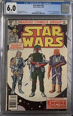 Buy Star Wars #42 Cgc 6.0 Fn 1980 Newsstand 1st Appearance Of Boba Fett Marvel • 104.83£