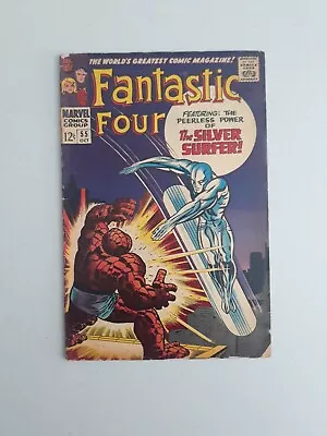 Buy Fantastic Four 55 Early Silver Surfer Marvel Comics 1966 • 73.91£