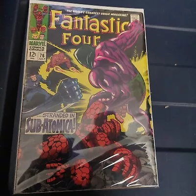 Buy Fantastic Four #76 1968 KEY! 2nd App Of Psycho-Man Silver Surfer Galactus FN+/VF • 21.74£