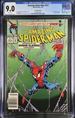 Buy Amazing Spider-man #373 Australian CGC 9.0 W 1992 Venom Backup Variant Marvel • 75.72£