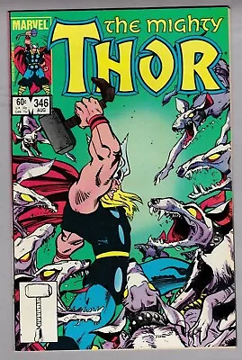 Buy Thor #346 (Aug 1984) - 1st Hounds Of The Hunter / 9.2 Near Mint- / One Owner • 4.47£