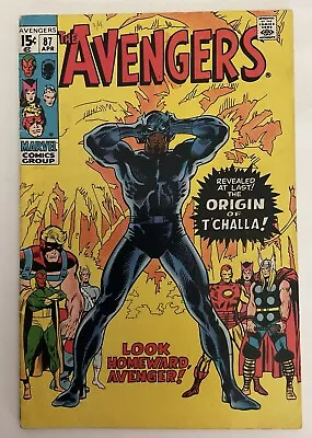 Buy Avengers #87 ~ 1971 Marvel ~ Origin Of The Black Panther ~ Very Good Cond (4.0) • 28.73£