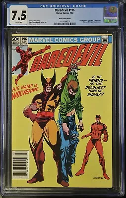 Buy Dardedevil 196 Cgc 7.5 Ist Daredevil And Wolverine • 31.08£