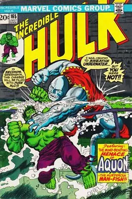 Buy Incredible Hulk #165 FN- 5.5 1973 Stock Image Low Grade • 8.93£