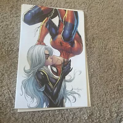 Buy Amazing Spider-man #43 Tyler Kirkham  Black Cat Kiss Virgin Variant 2024 • 11.65£