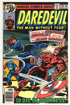 Buy Daredevil #155 Very Fine 8.0 Black Widow Captain America Avengers 1978 • 11.64£