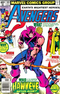 Buy Avengers (1963) # 189 Newsstand (5.0-VGF) John Byrne 1979 • 6.75£