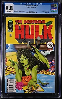 Buy Incredible Hulk #441 Cgc 9.8 She-hulk Pulp Fiction Cover Homage White Pages • 97.08£