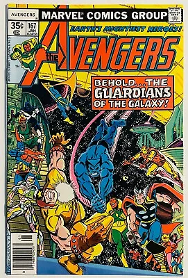 Buy Marvel (1978) The Avengers #167 Newsstand- Guardians Of The Galaxy- Perez NM/NM+ • 23.30£