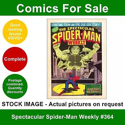 Buy Spectacular Spider-Man Weekly #364 Comic - VG/VG+ 1980 - Marvel UK • 3.99£