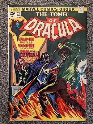 Buy Tomb Of Dracula 21. Marvel 1974. Rare In UK, Blade. Combined Postage • 19.99£