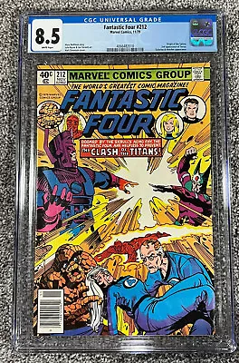 Buy FANTASTIC FOUR #212 CGC 8.5 WP 11/79 Sphinx Origin Terrax Newsstand • 77.66£