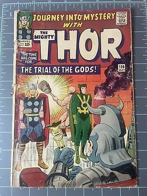 Buy Journey Into Mystery 116 1965 Marvel Comics KEY Loki Thor Odin Iron Man 1ST Yagg • 15.89£