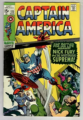 Buy Captain America # 123 (6.0) Marvel 3/1970 Nick Fury, Dum Dum Dugan App. 15c  🚗 • 13.59£