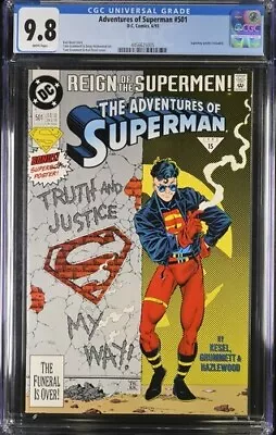 Buy Adventures Of Superman 501, DC Comics, Superboy Poster, CGC 9.8 Near Mint/MINT • 52.03£