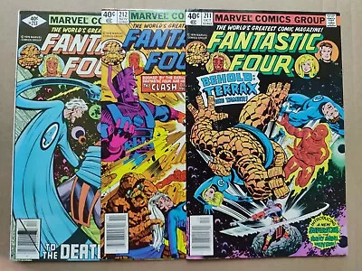 Buy Fantastic Four 211 212 213 Nice VF To VF+ (1979 Marvel) 1st Terrax The Tamer • 22.52£