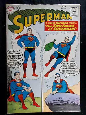 Buy Superman 137 FN 5.5 Krypto App. Vintage DC Comics 1960 • 100.95£