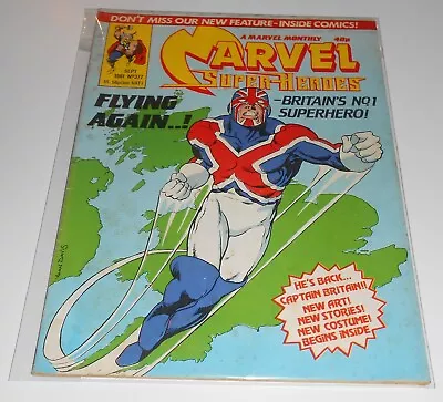 Buy MARVEL SUPER-HEROES No.377 Marvel UK 1981 Scarce 1st App New CAPTAIN BRITAIN VG+ • 55£