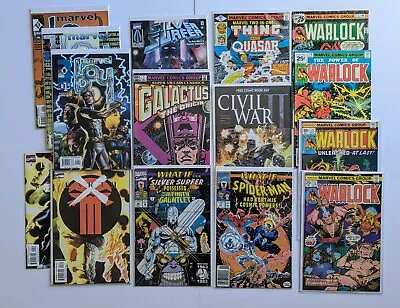 Buy Marvel 18 Comic Lot Silver Surfer Warlock Galactus Gauntlet Spiderman Quasar • 77.65£