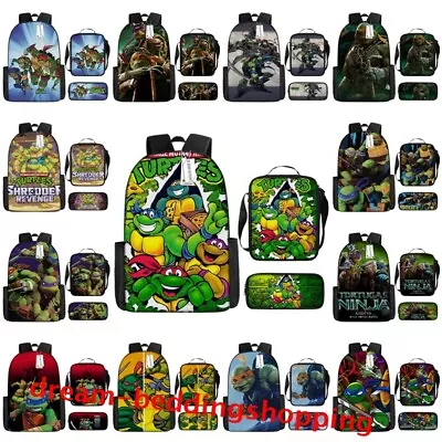 Buy Teenage Mutant Ninja Turtles Backpack School Lunch Bag Rucksack Pencil Case Set • 26.39£