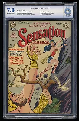 Buy Sensation Comics #105 CBCS FN/VF 7.0 Last 52 Page Issue Wonder Woman! DC Comics • 550.62£