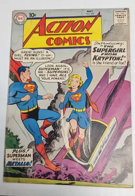 Buy ACTION COMICS #252  1st APPEARENCE OF SUPERGIRL & ORIGIN  1959 3.0 3.5 VG- • 1,553.22£