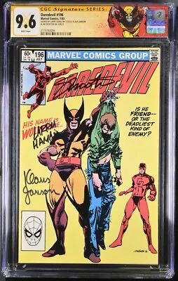 Buy Daredevil #196 CGC 9.6 3X SS Hama &Janson & Shooter 1st Meeting With Wolverine • 311.20£