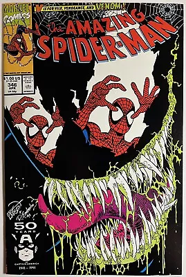 Buy Amazing Spider-Man #346 NM- Marvel Comic Book Iconic Venom Skull Cover • 28£