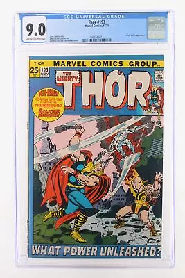 Buy Thor #193 - Marvel Comics 1971 CGC 9.0 1st   Marvel Comics Group   Banner Logo.  • 115.71£
