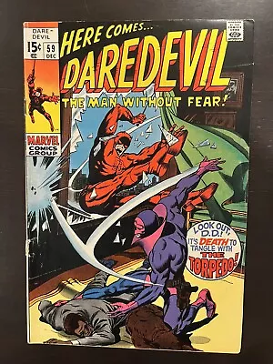 Buy Daredevil 59 VG Detached At Bottom Staple Marvel Comics 1969 • 10.87£